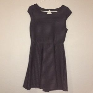 Slate gray, piped texture B. Darlin dress